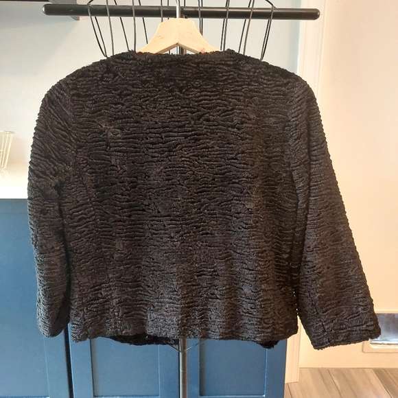 Banana Republic Black Faux Shearling Short Jacket XSmall - Picture 2 of 11